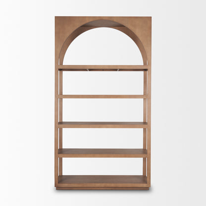 Bela Arched Shelving Unit Medium Brown Wood
