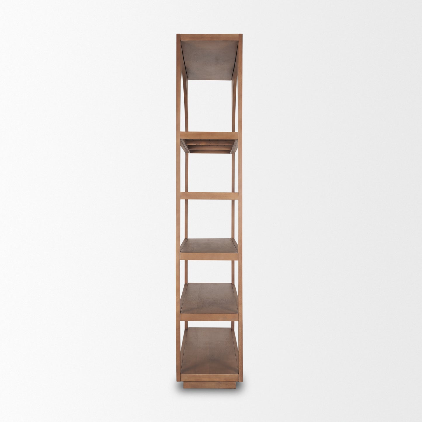 Bela Arched Shelving Unit Medium Brown Wood