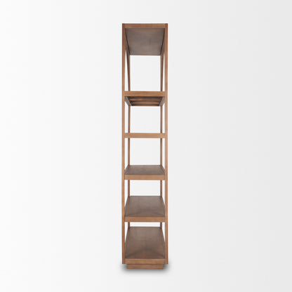 Bela Arched Shelving Unit Medium Brown Wood