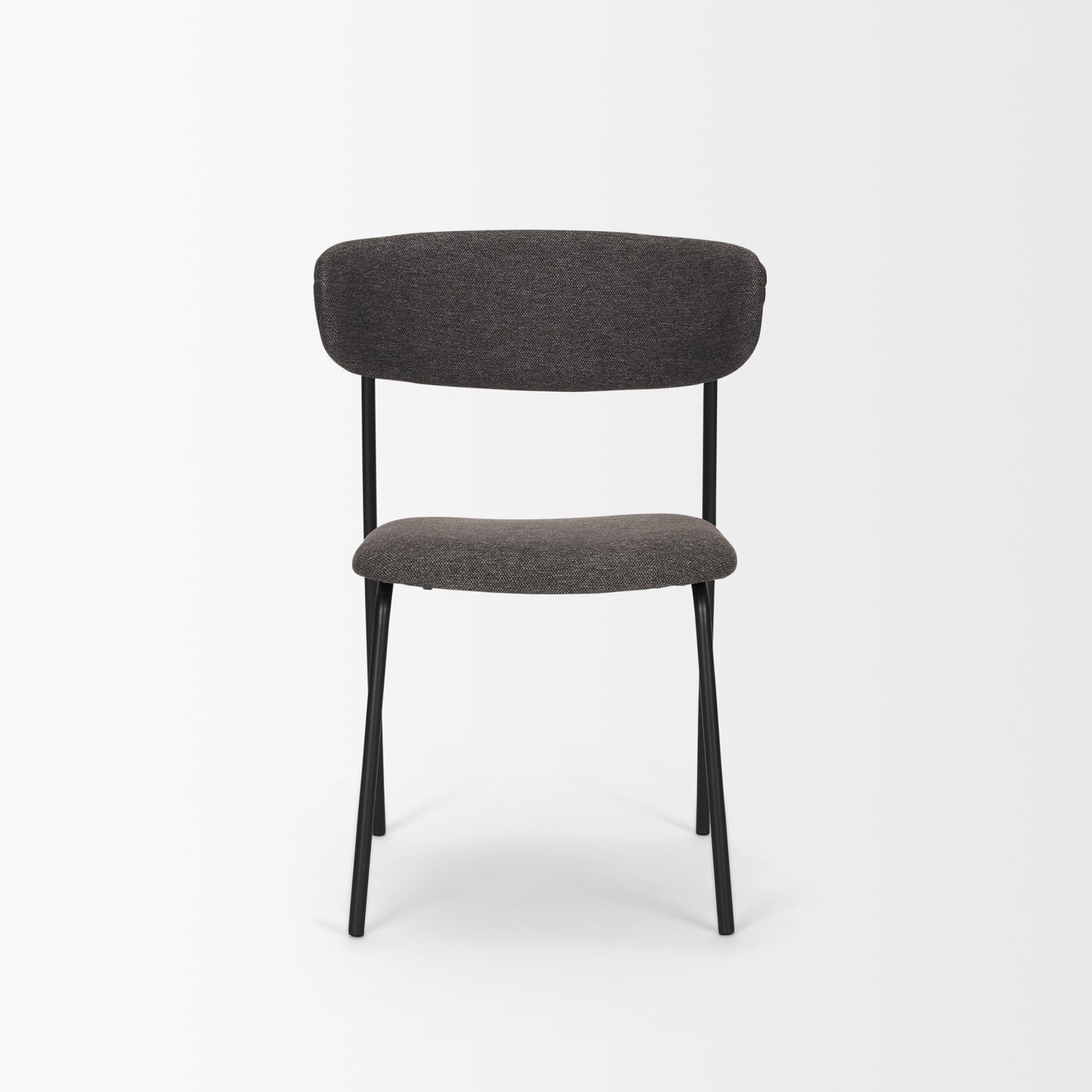 Corey Dining Chair w/ Gray Fabric & Matte Black Metal