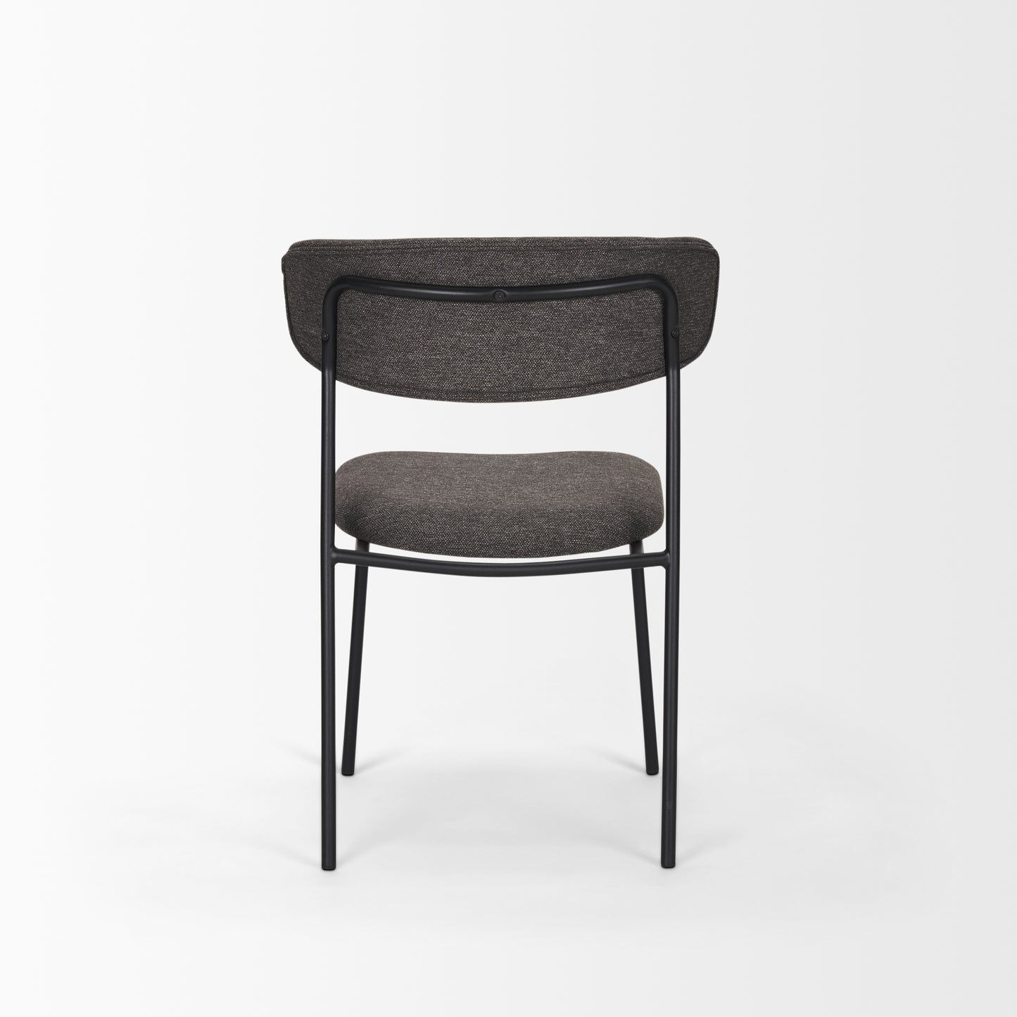 Corey Dining Chair w/ Gray Fabric & Matte Black Metal