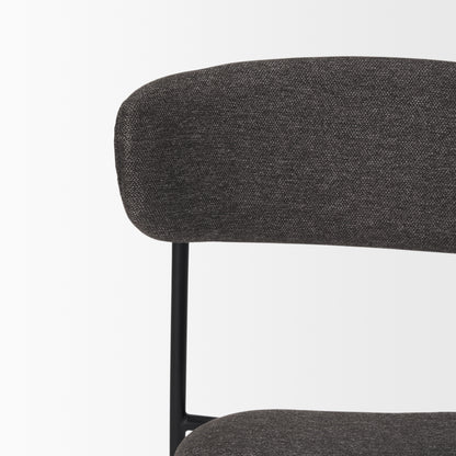 Corey Dining Chair w/ Gray Fabric & Matte Black Metal