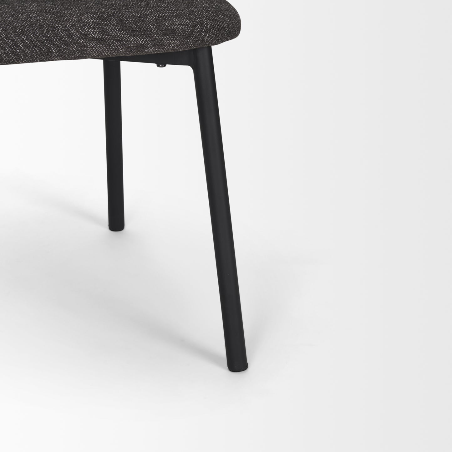 Shannon Dining Chair w/ Gray Fabric & Matte Black Metal