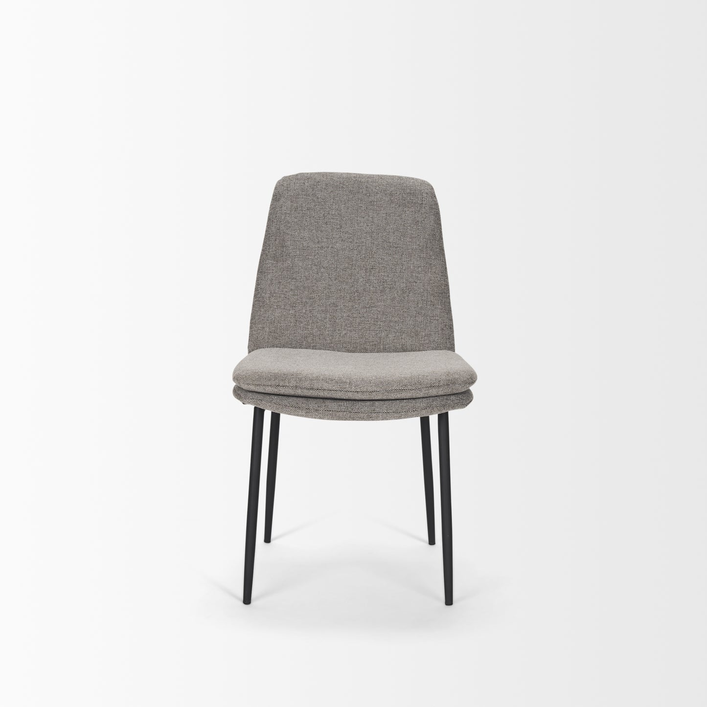 Eve Dining Chair w/ Gray Fabric & Matte Black Metal