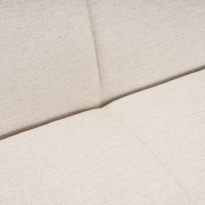 Hale Sofa W/ Medium Brown Wood and Oatmeal Fabric
