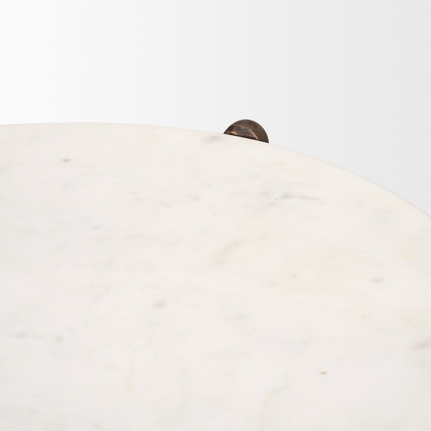 Rumer Dark Brown Wood w/ White Marble Side Table