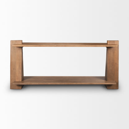 Eula Medium Brown Wood Console Table