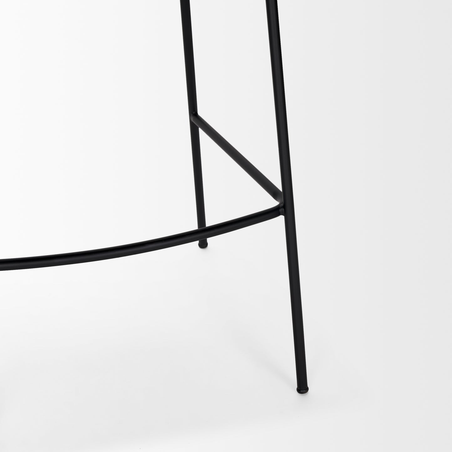 Carolyn Bar Stool w/ Gray Fabric & Matte Black Metal