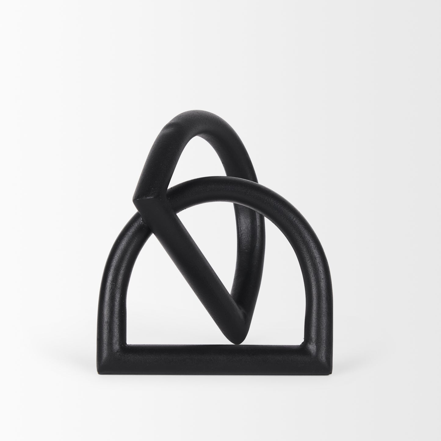 Locke Small Matte Black Metal Decorative Object