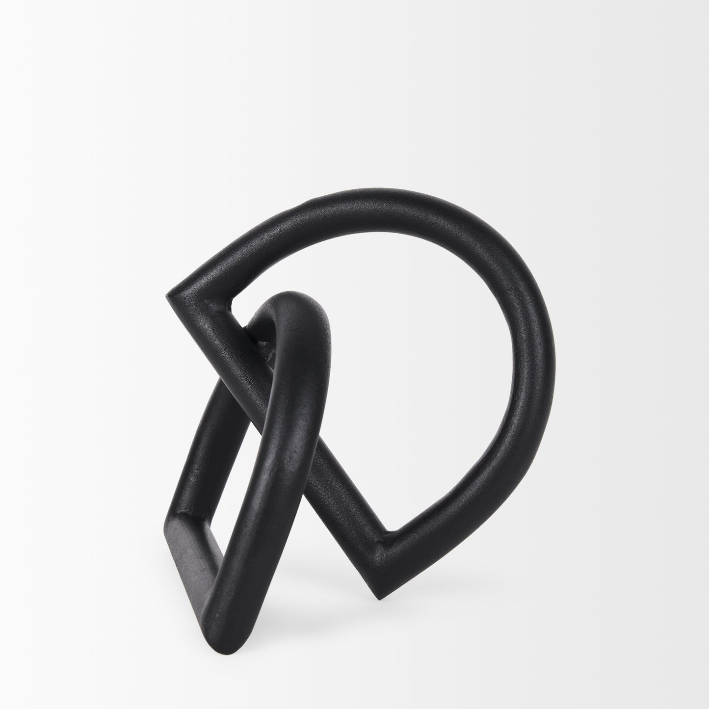 Locke Small Matte Black Metal Decorative Object