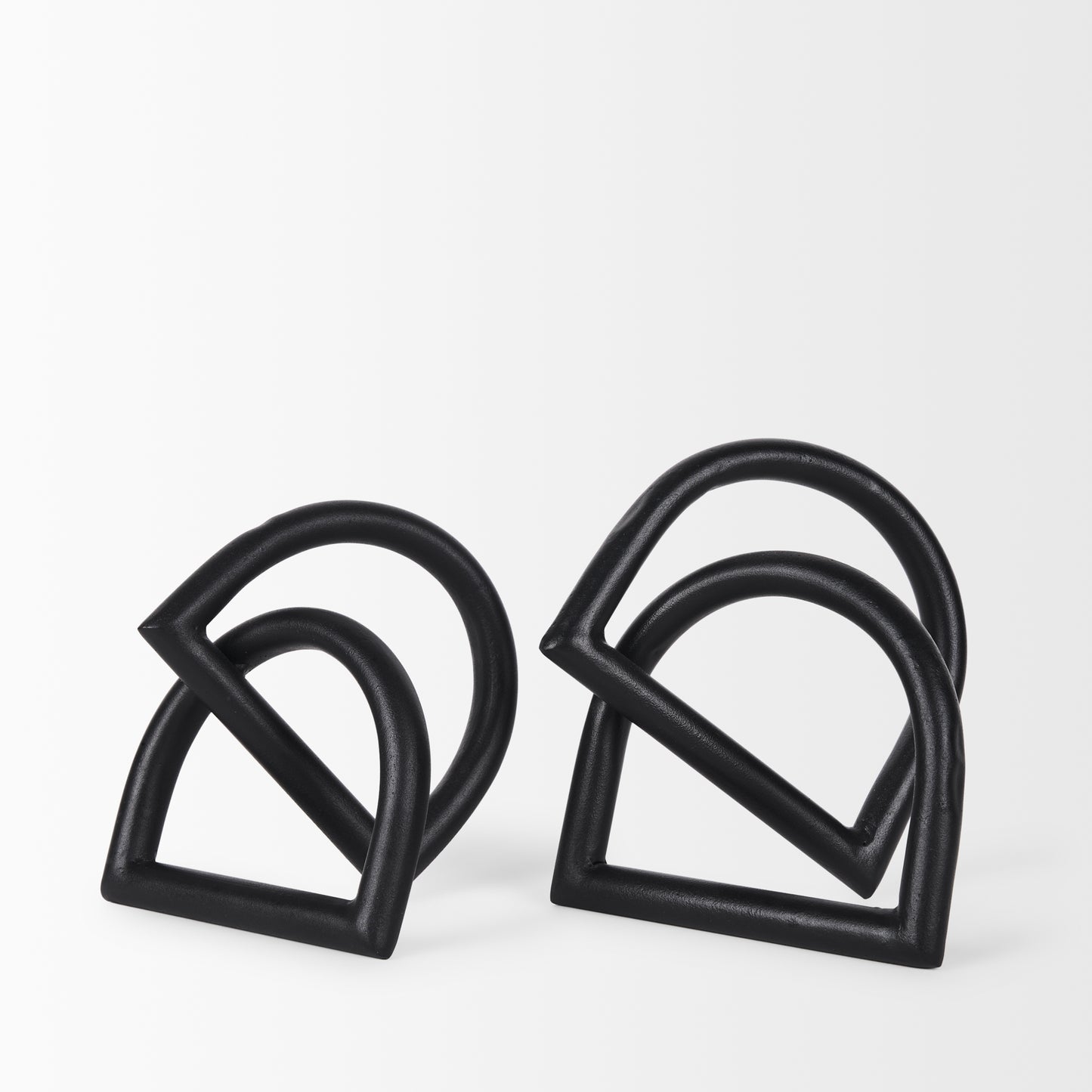 Locke Small Matte Black Metal Decorative Object