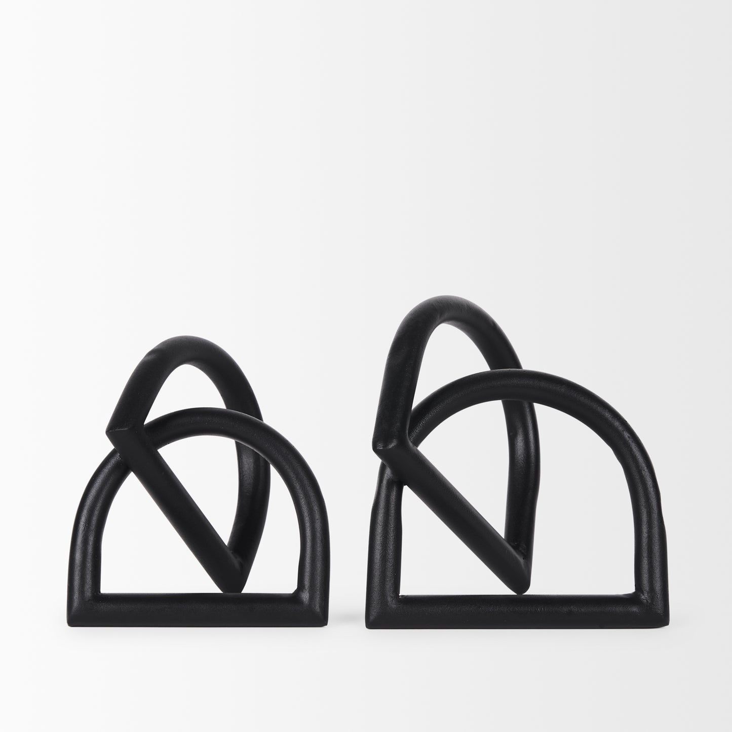 Locke Small Matte Black Metal Decorative Object