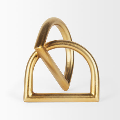 Locke Small Matte Gold Metal Decorative Object