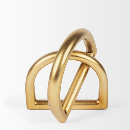 Locke Small Matte Gold Metal Decorative Object