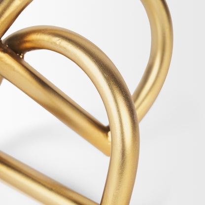 Locke Small Matte Gold Metal Decorative Object