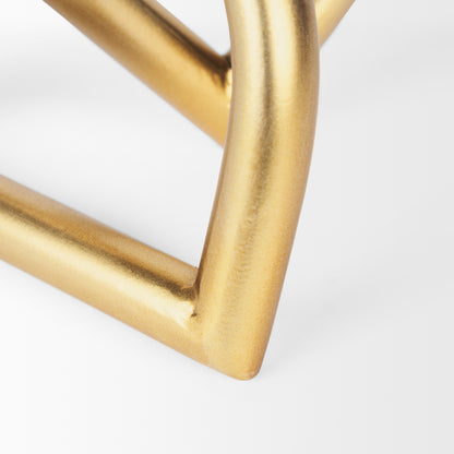 Locke Small Matte Gold Metal Decorative Object