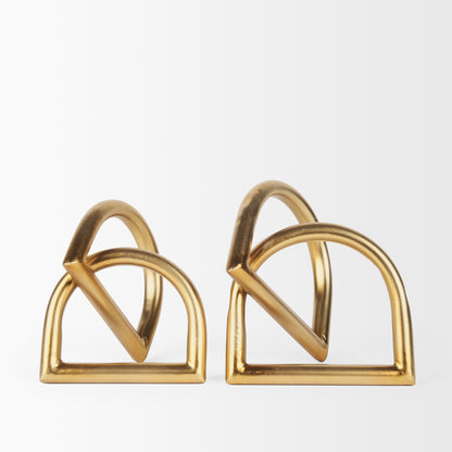 Locke Small Matte Gold Metal Decorative Object