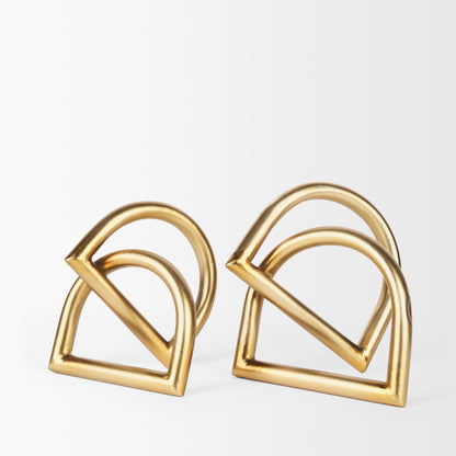 Locke Small Matte Gold Metal Decorative Object