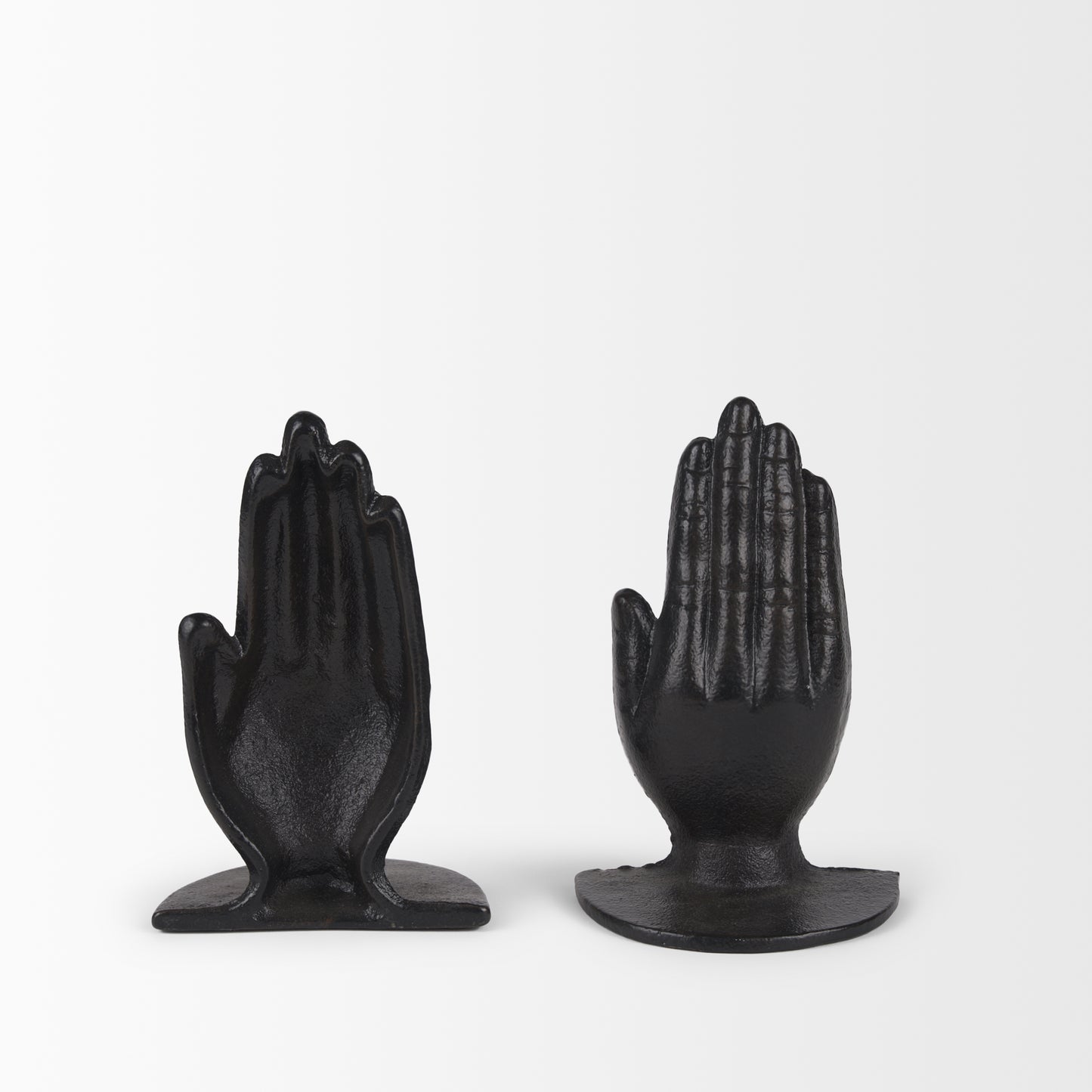 Praying Hands Bronze Cast Iron Book Ends