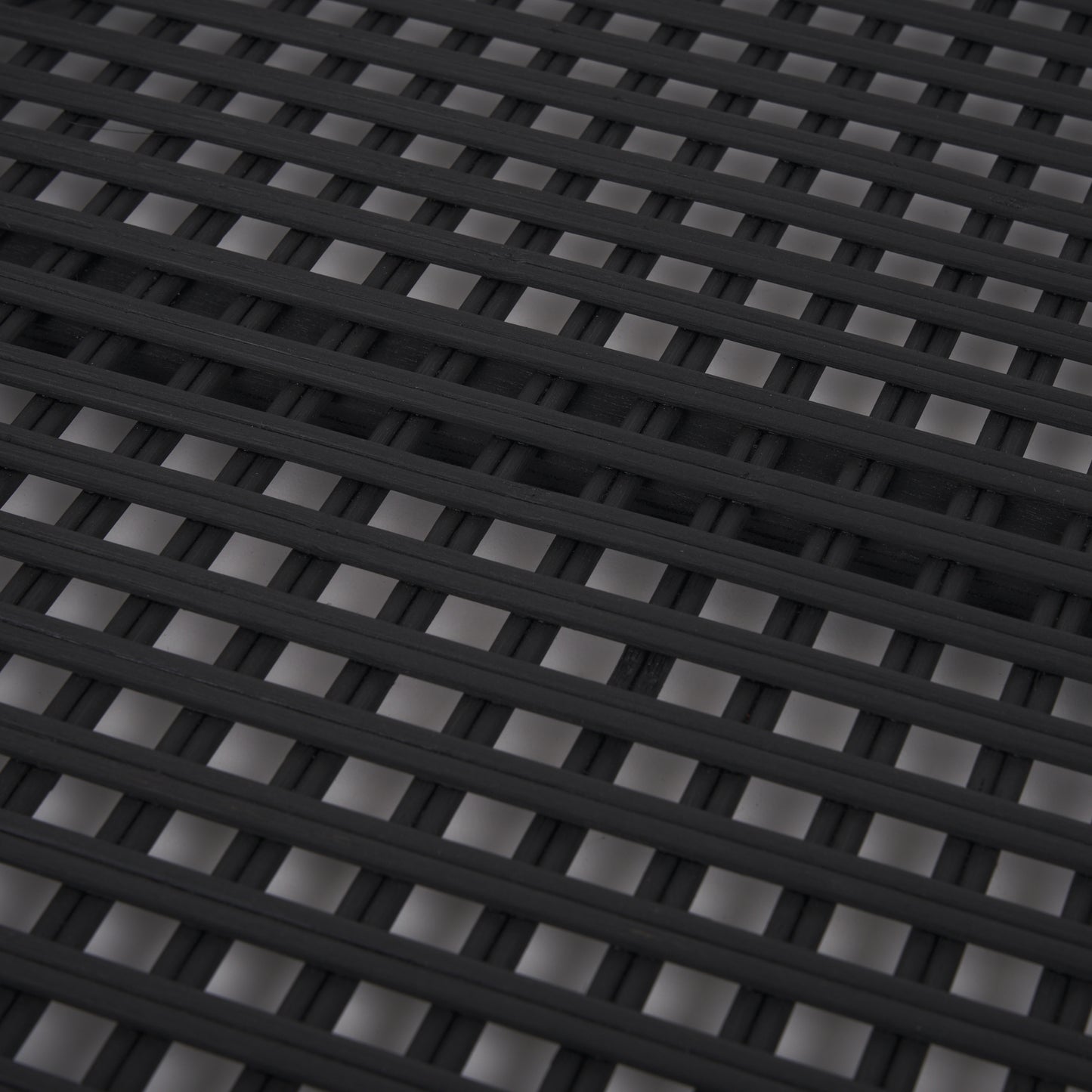 Thea Matte Black Wicker Trays (Set of 2)