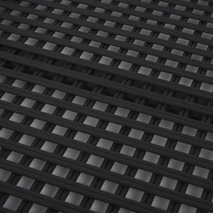 Thea Matte Black Wicker Trays (Set of 2)