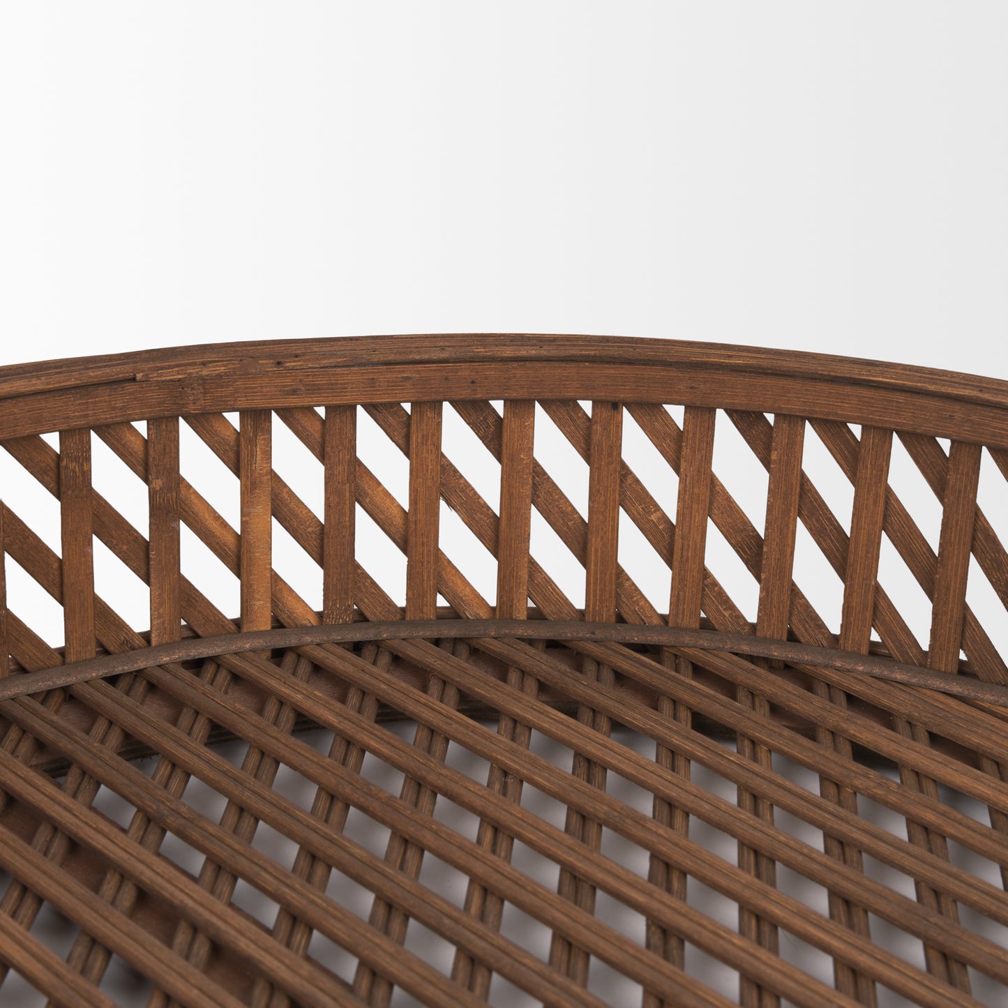 Thala Medium Brown Round Wicker Tray (Set of 2)