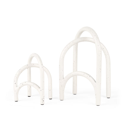 Springe White & Gray Speckled Arch Decorative Object (Set of 2)