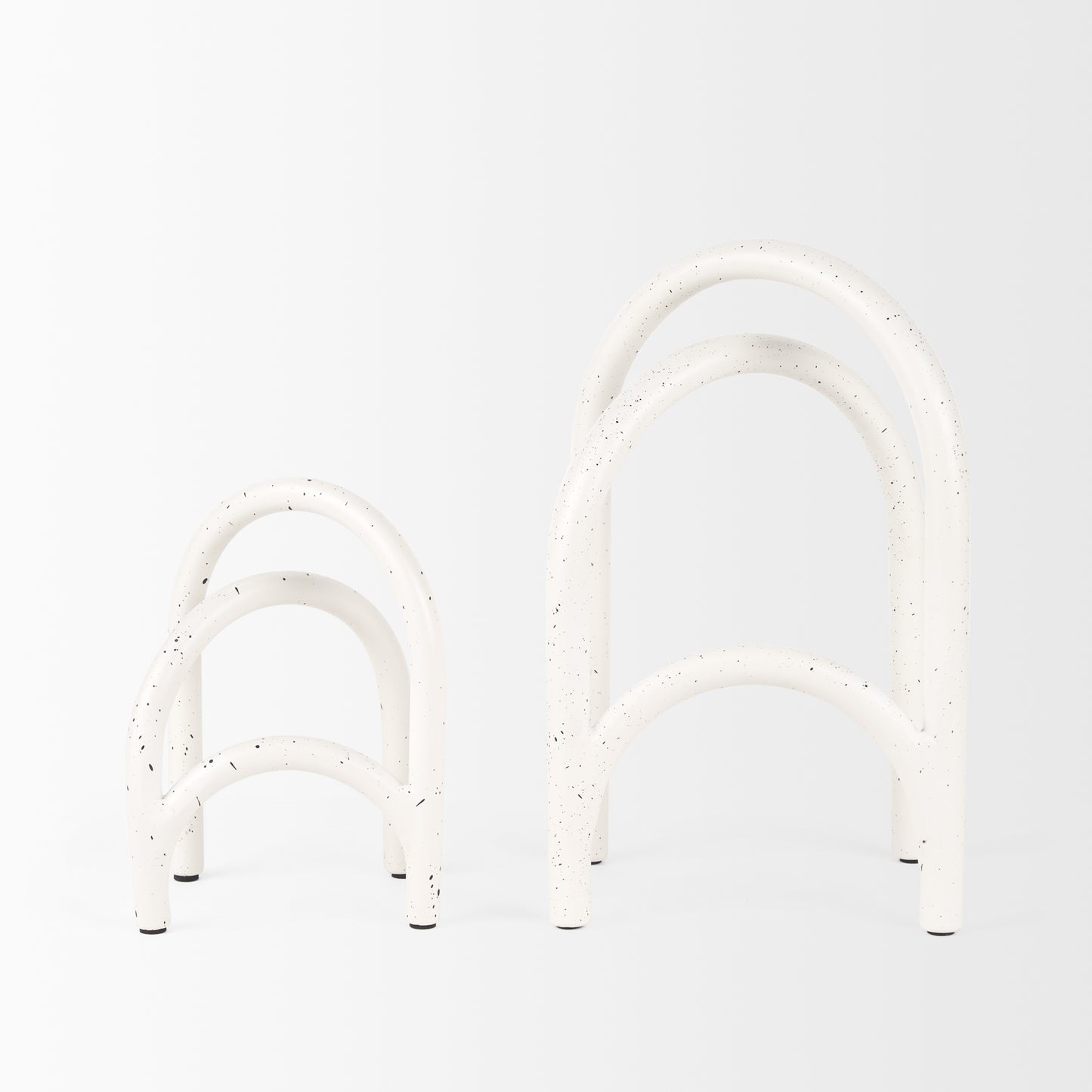 Springe White & Gray Speckled Arch Decorative Object (Set of 2)