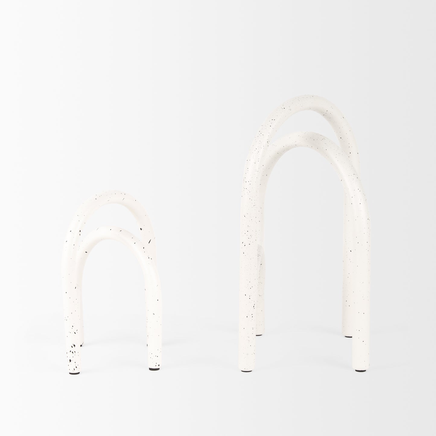 Springe White & Gray Speckled Arch Decorative Object (Set of 2)
