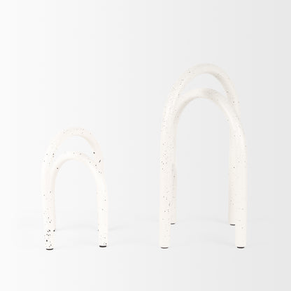 Springe White & Gray Speckled Arch Decorative Object (Set of 2)