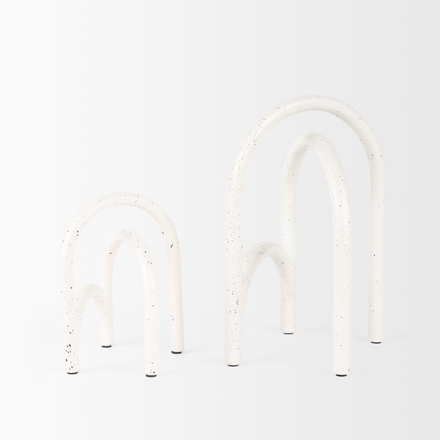 Springe White & Gray Speckled Arch Decorative Object (Set of 2)