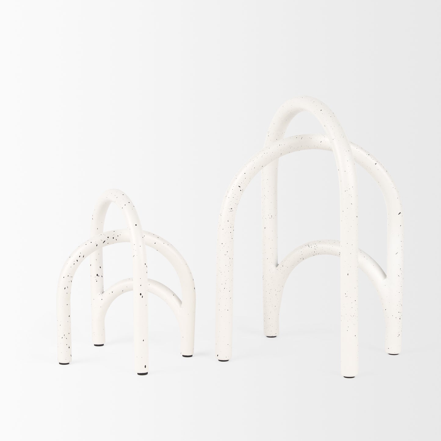 Springe White & Gray Speckled Arch Decorative Object (Set of 2)