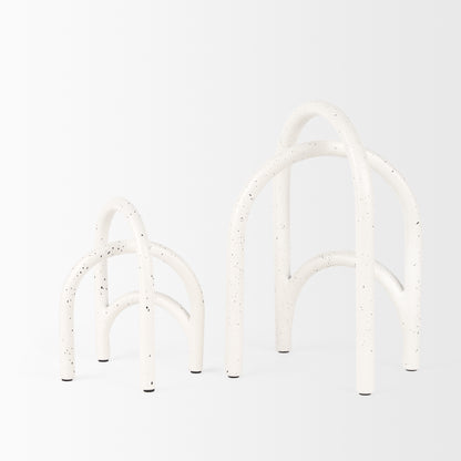 Springe White & Gray Speckled Arch Decorative Object (Set of 2)