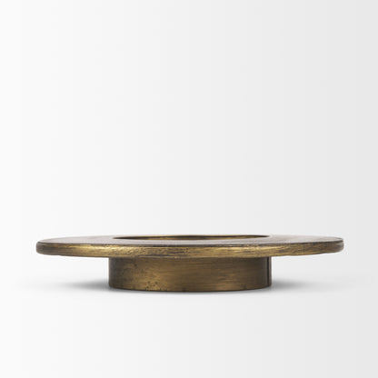 Vivian Gold Metal and Glass Hurricane Candle Holder (Set of 2)