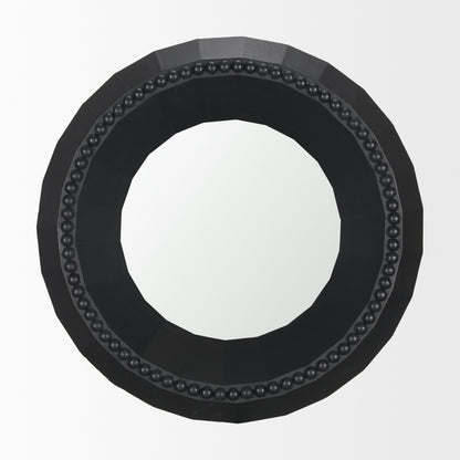 Ranela Black Beaded Wooden Wall Mirror