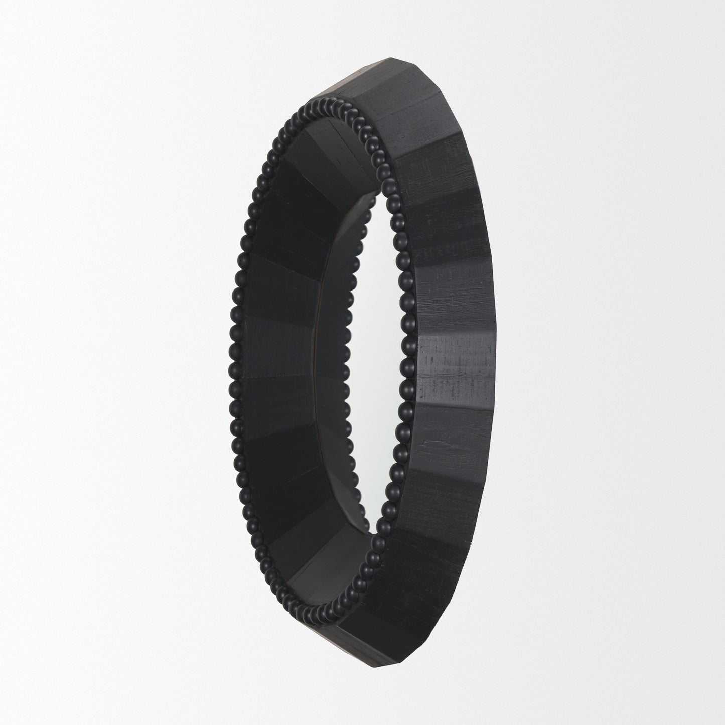 Ranela Black Beaded Wooden Wall Mirror