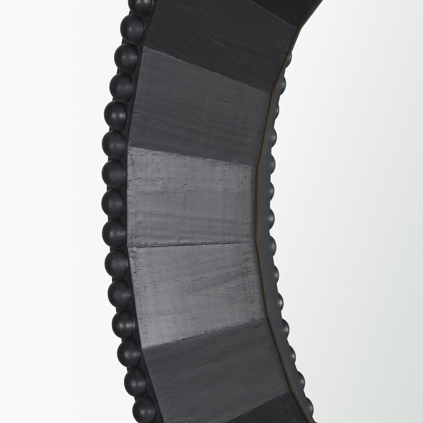 Ranela Black Beaded Wooden Wall Mirror