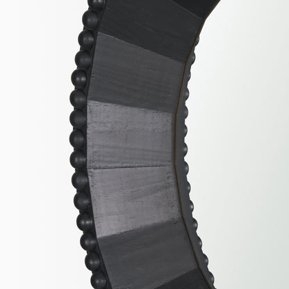 Ranela Black Beaded Wooden Wall Mirror