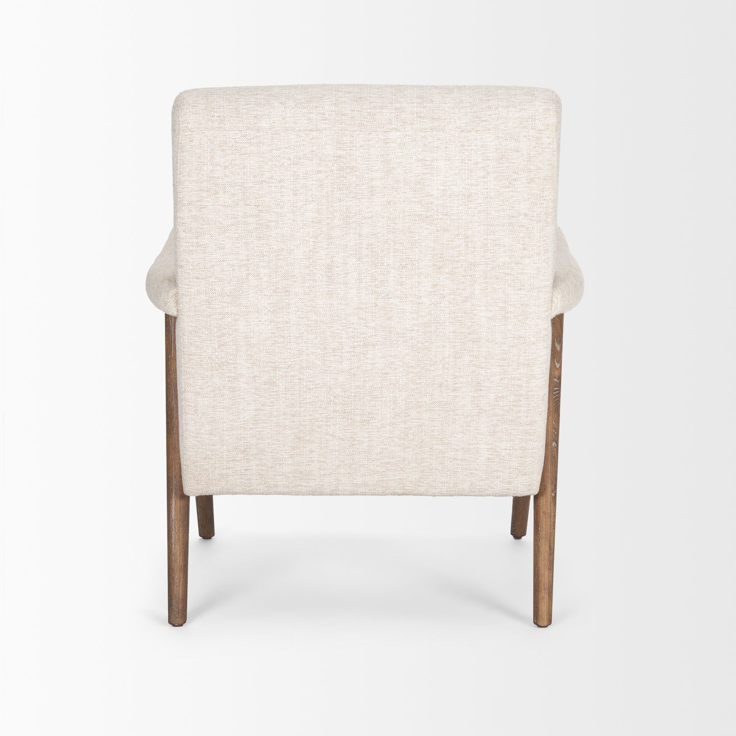Nico Oatmeal Upholstered w/ Brown Wood Accent Chair