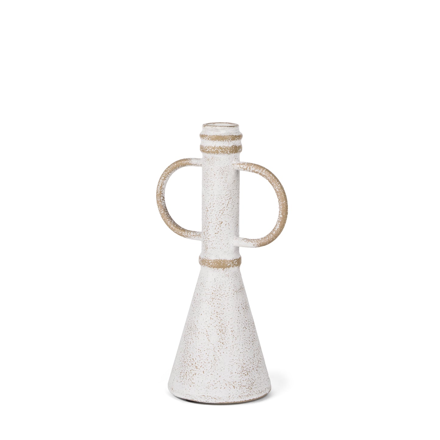 Ziva Small Distressed Wall White Metal Sculptural Object