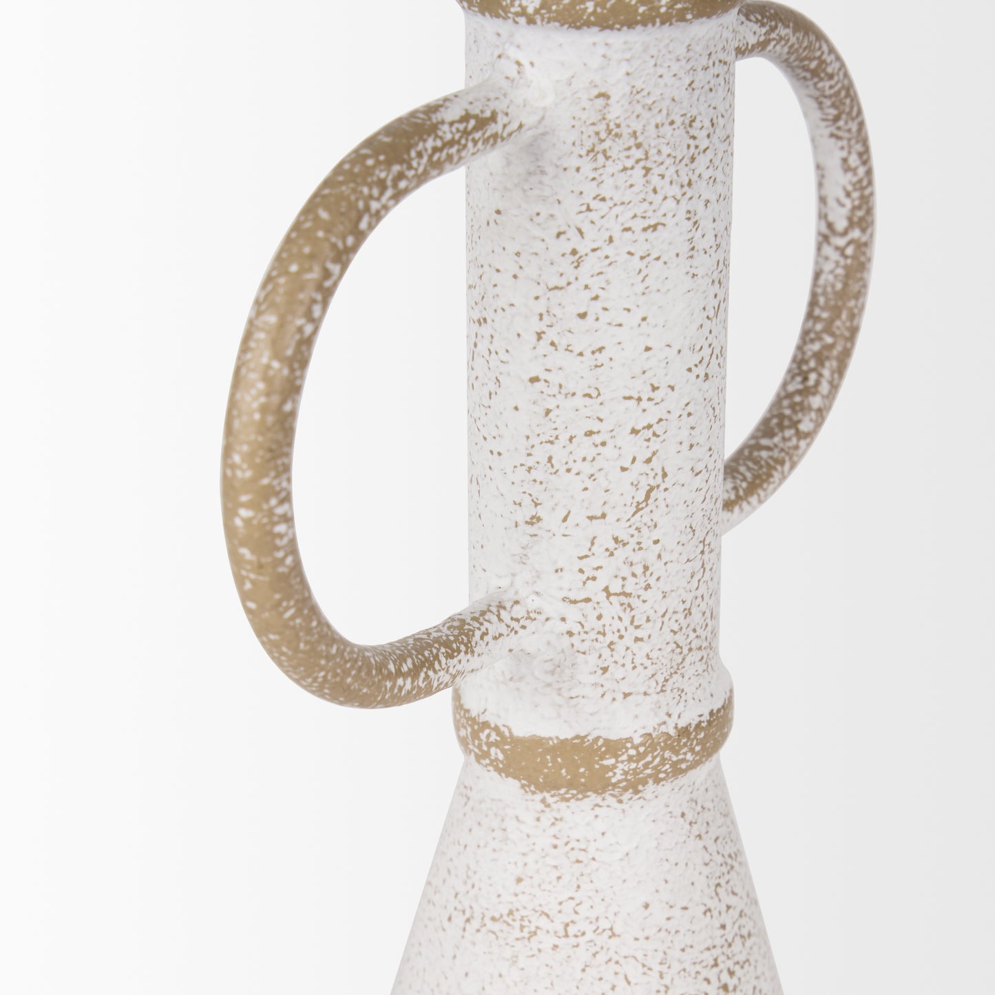 Ziva Small Distressed Wall White Metal Sculptural Object