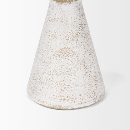 Ziva Small Distressed Wall White Metal Sculptural Object