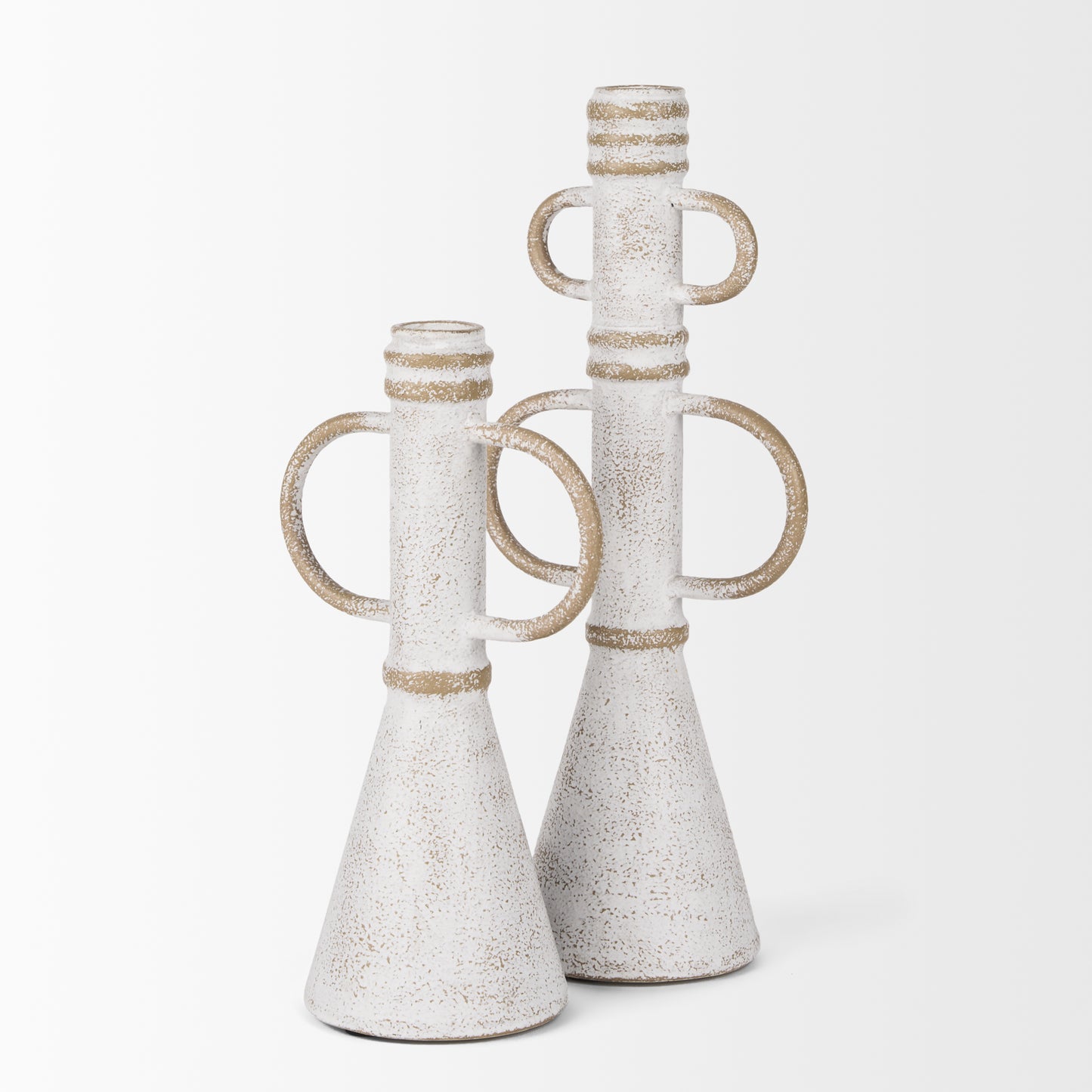 Ziva Small Distressed Wall White Metal Sculptural Object