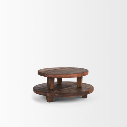 Iza Medium Brown Wooden Riser (Set of 2)