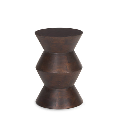 Odessa Dark Brown Wood Accent Table