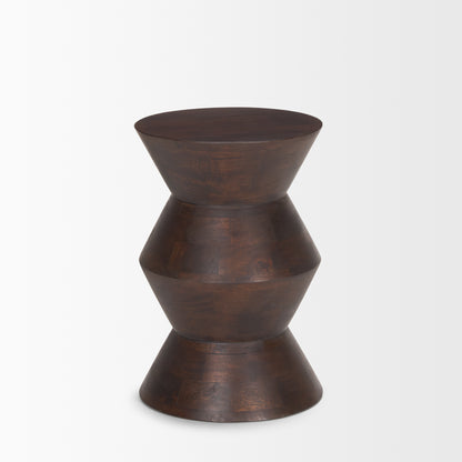 Odessa Dark Brown Wood Accent Table