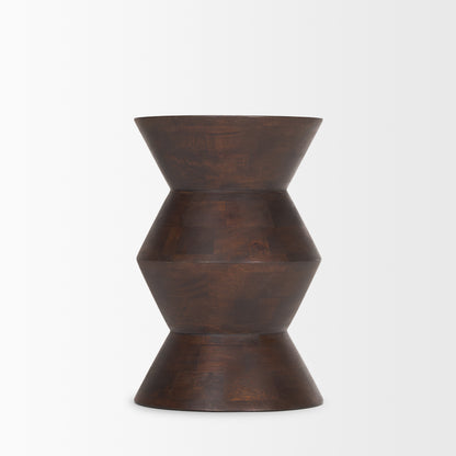Odessa Dark Brown Wood Accent Table