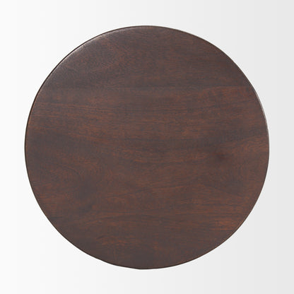 Odessa Dark Brown Wood Accent Table