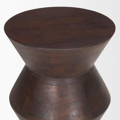 Odessa Dark Brown Wood Accent Table