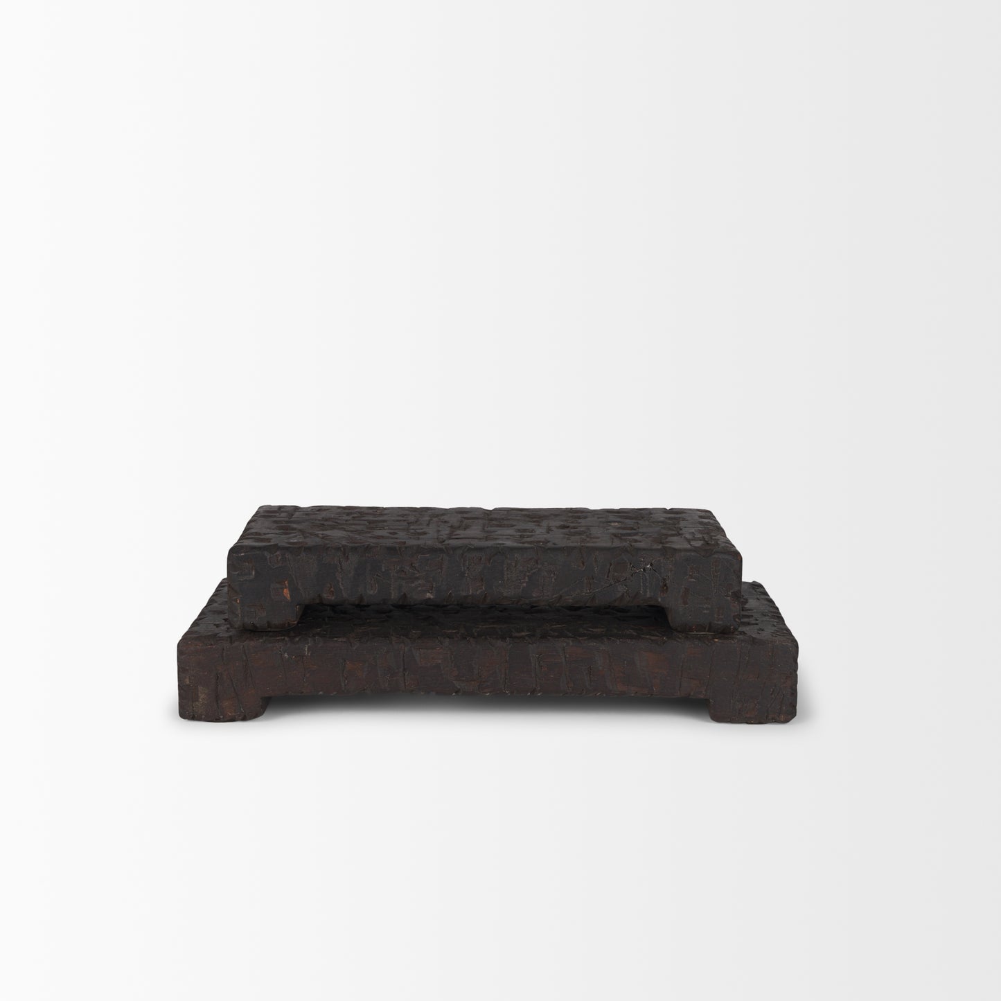 Shira Reclaimed Dark Brown Wooden Riser (Set of 2)